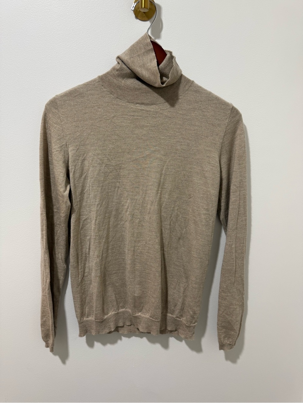 Brunello Cucinelli Kashmir gold spec sweater